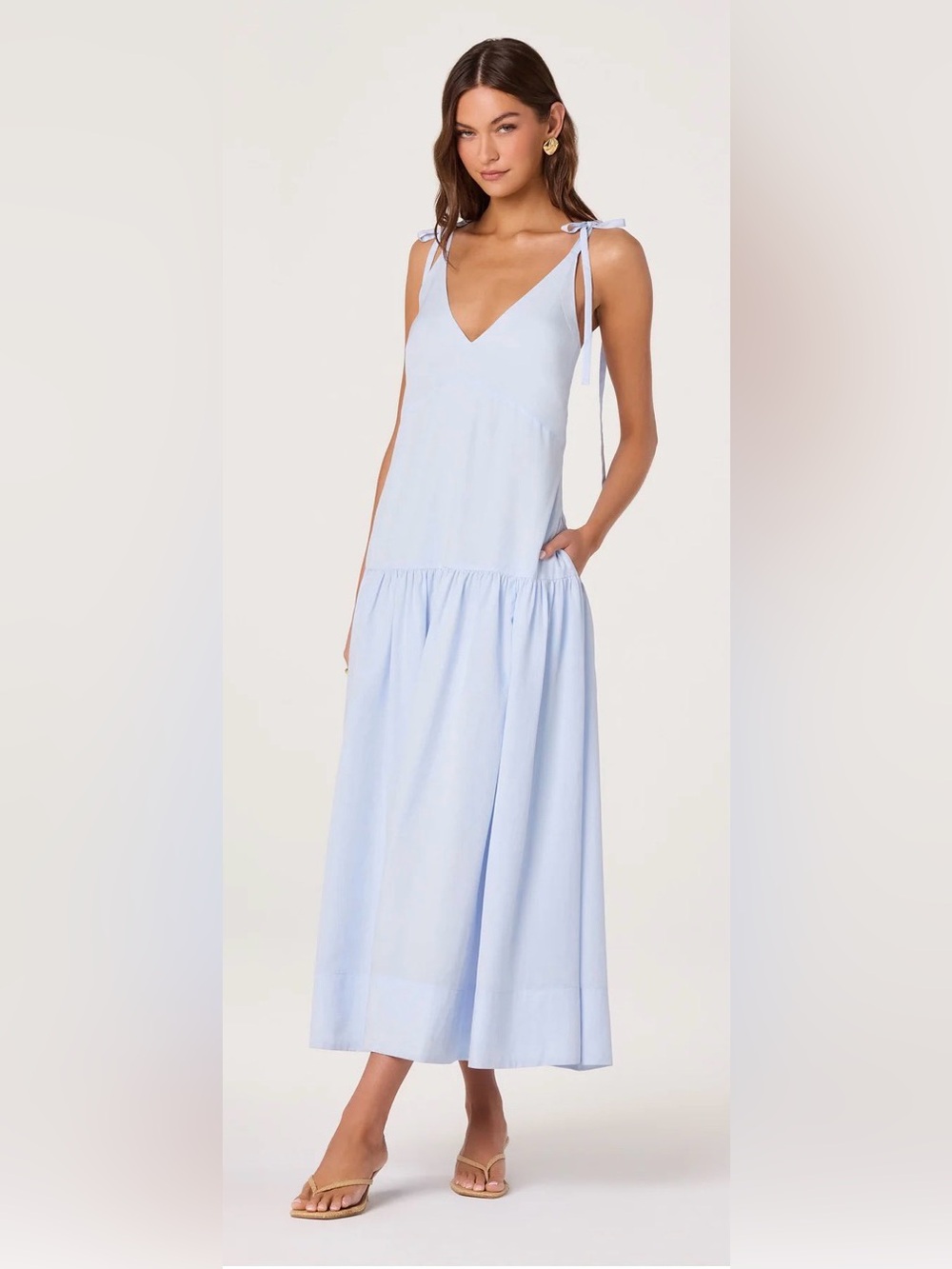 Astr The Label Amalina Drop-Waist Maxi Dress Size Extra Small